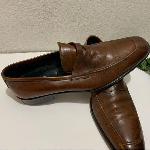 14Th & Union Mens Brown Leather Loafer Shoes Size 10.5M main image 5